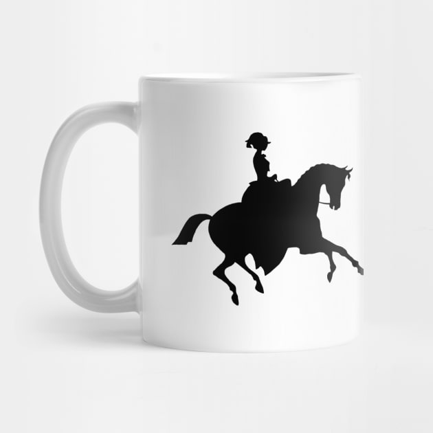 Vintage horse, Rider lady silhouette, Vintage woman Riding A Horse, by PAULsPRINT